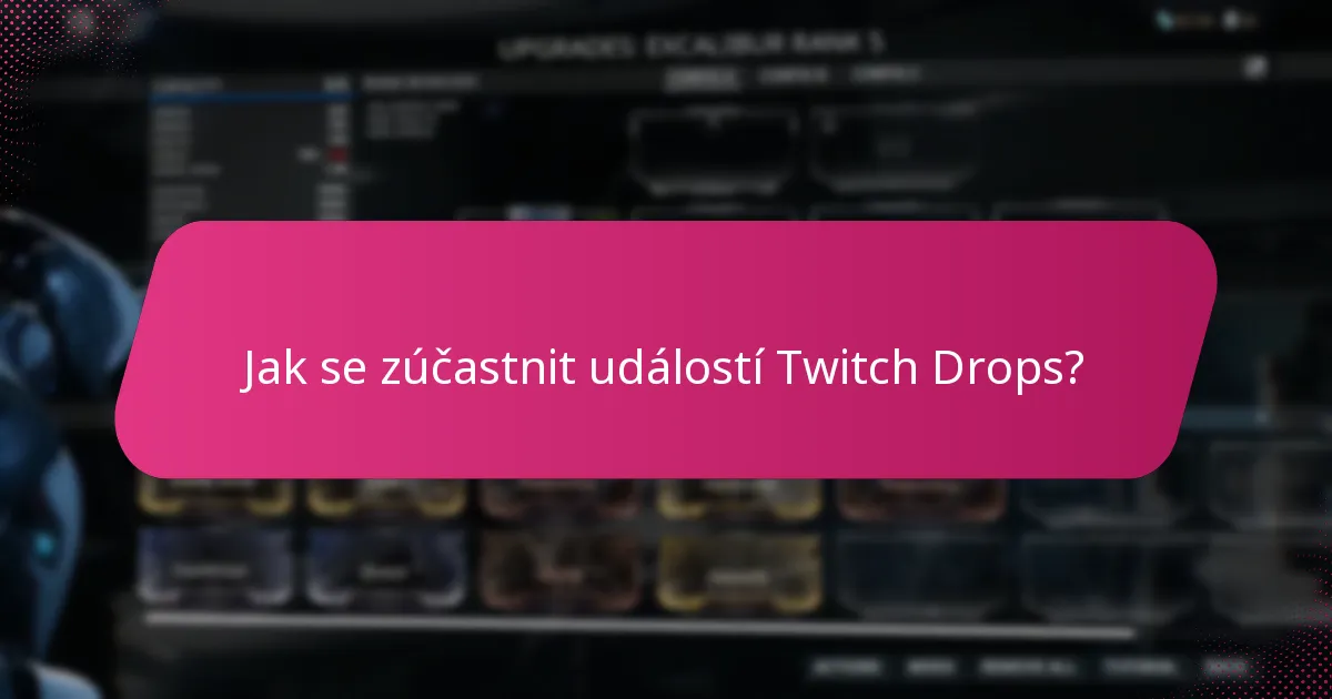Jaký je proces pro uplatnění odměn Twitch Drops?