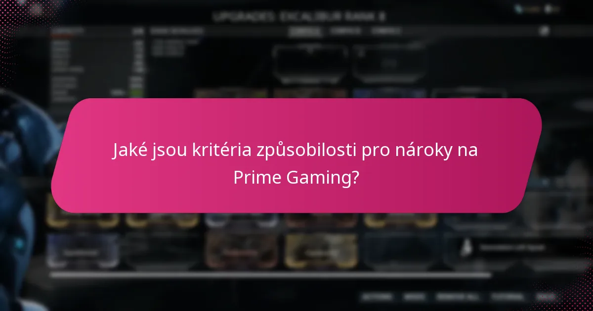 Jaké typy odměn mohou uživatelé nárokovat prostřednictvím Prime Gaming?